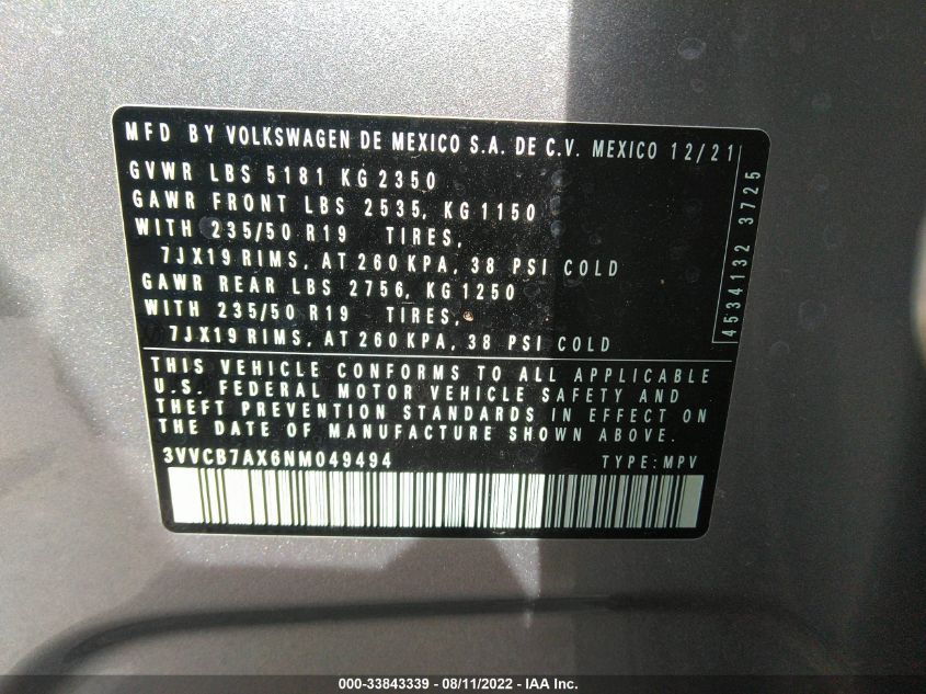 3VVCB7AX6NM049494